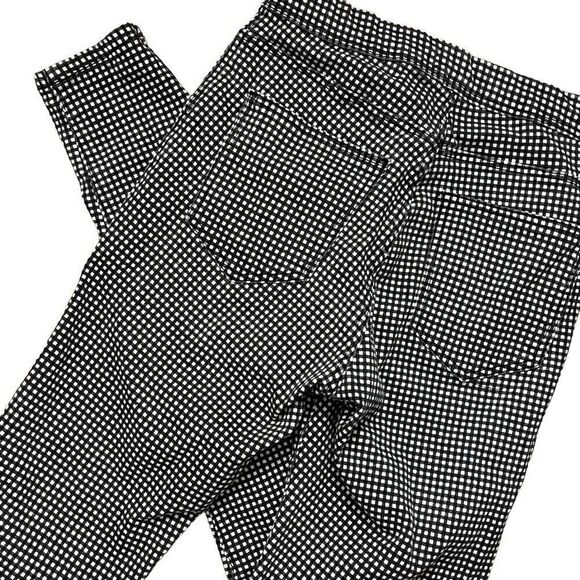 Bershka B&W Checkered Pants Sz 4 - Picture 1 of 6